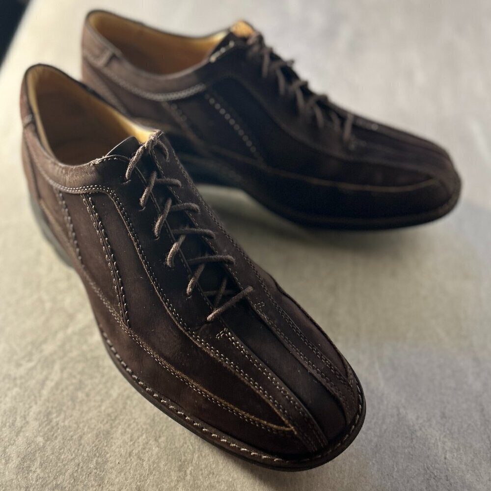Johnston & Murphy SZ9 Brown Suede Leather Oxford Shoe Retro Office Sturdy Staple